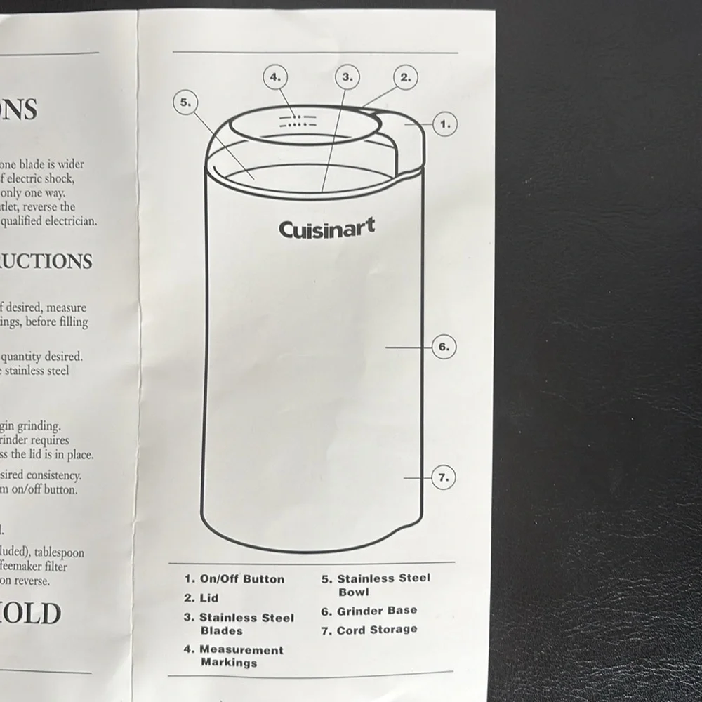Cuisinart Coffee Grinder model DCG-20N